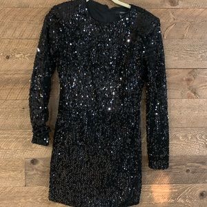Forever 21 black sequin dress